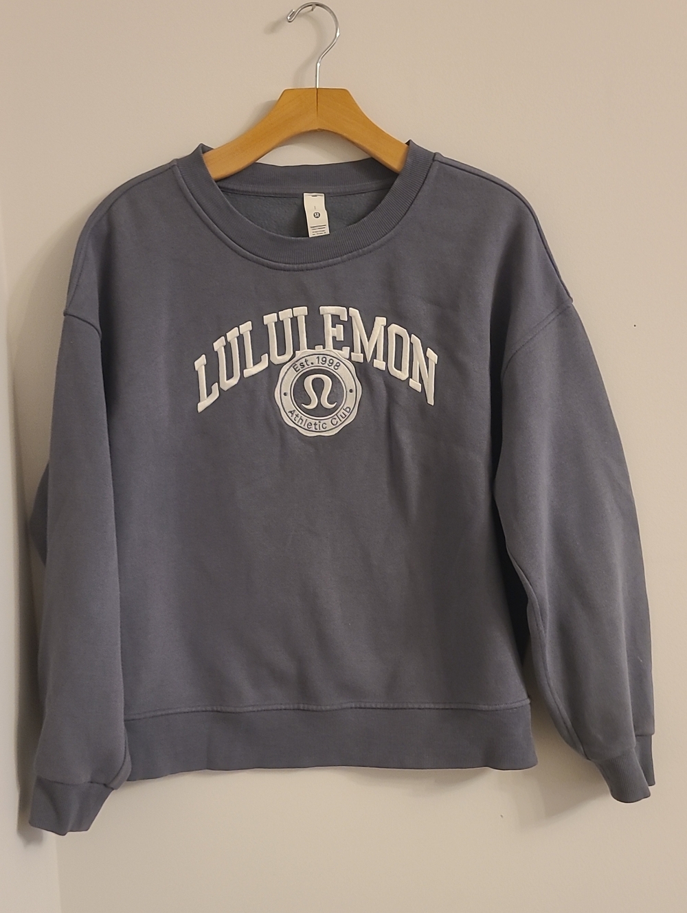 Lululemon Perfectly Oversized Graphic Crewneck Sweatshirt In Solar Grey - Picture 2 of 5